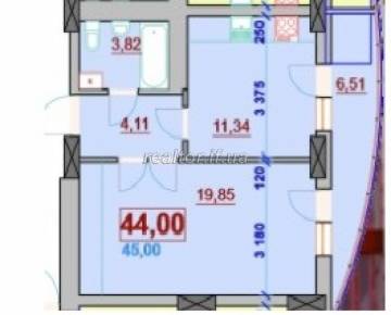 Cheap apartment in a new building in the sleeping district of the city on the street Symonenko