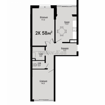 One bedroom apartment in the residential complex Comfort Park from a quality and reliable developer