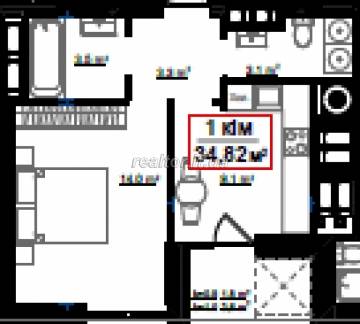Apartment in a luxury building near the lake