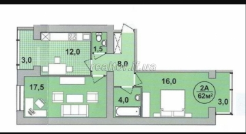 Wohnung im Zentrum der Stadt auf der Straße Vysochana im Stadium der Lieferung
