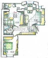 The apartment is rough repair - boiler, heating, electricity from a reliable developer . Large selection of floors and areas.