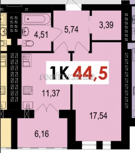 I will sell the one-room apartment in a residential complex the Krakow Quarter