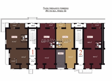 Commercial space for sale on Peace Street in the new building
