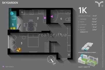 Продається квартира в центральній частині міста. ЖК SKYGARDEN